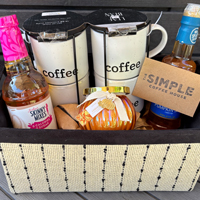 Coffee gift basket for 2025 Dolphin Pledge Drive