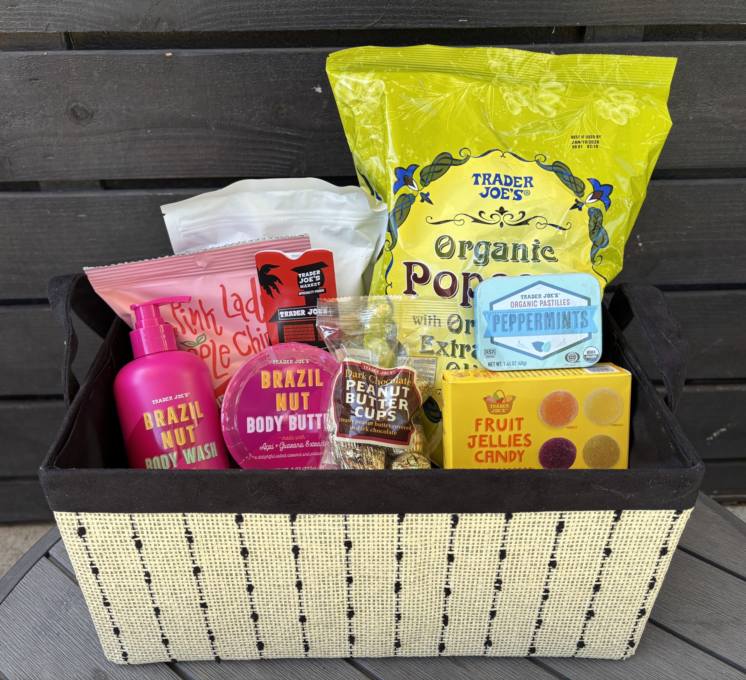 Trader Joe's gift basket for the 2025 Dolphin Pledge Drive